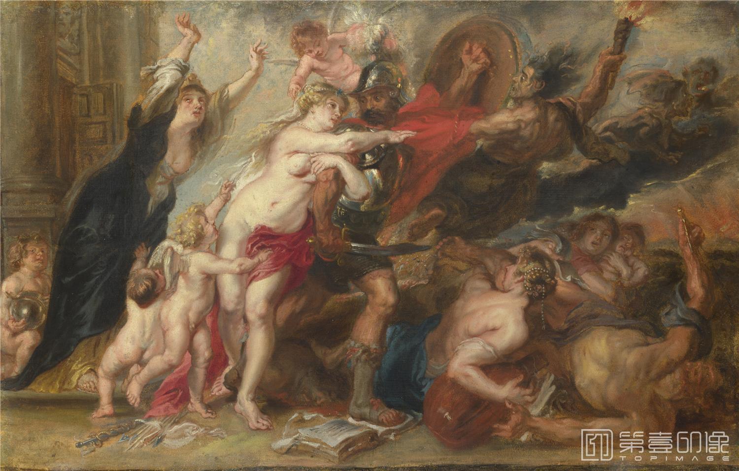 油画-大英博物馆藏画-After Peter Paul Rubens - The Horrors of War-0108